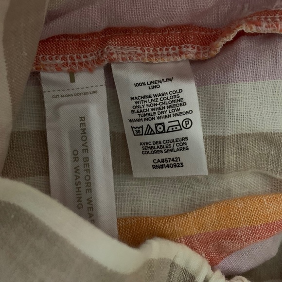 Lou & Grey Striped Wide Leg Linen Pants - Picture 7 of 9